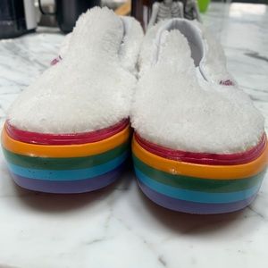 Vans Sherpa platform rainbow slip-on